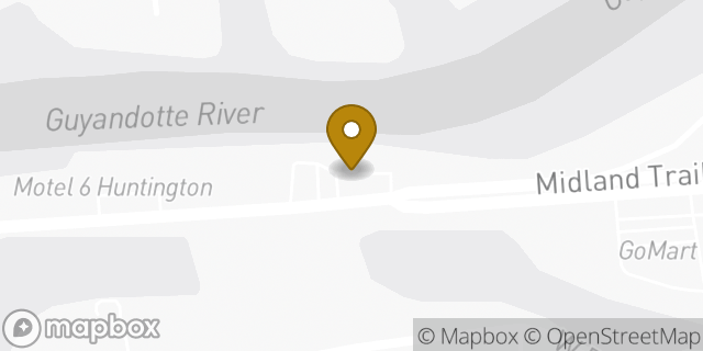 Map showing the location of Subway in Huntington, WV 25705