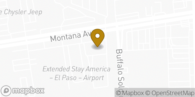 Map showing the location of Hertz in El Paso, TX 79925