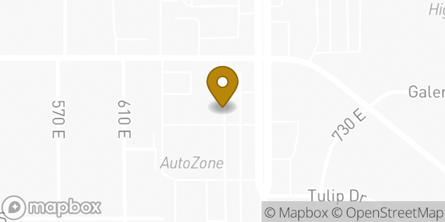 Map showing the location of AutoZone in Sandy, UT 84070
