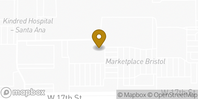Map showing the location of Coinstar in Santa Ana, CA 92706