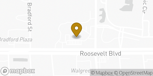 Map showing the location of Amazon Locker - Mitt in Clearwater, FL 33760