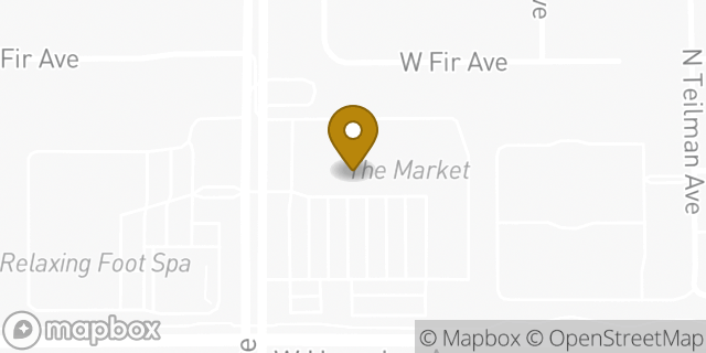 Map showing the location of CVS Pharmacy in Fresno, CA 93711