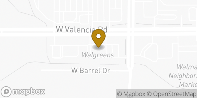 Map showing the location of ATM Walgreens in Tucson, AZ 85746