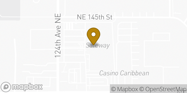 Map showing the location of Starbucks Coffee Company in Kirkland, WA 98034