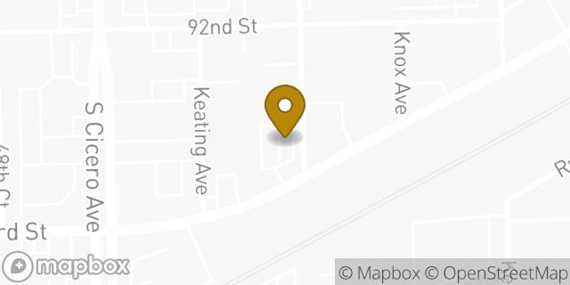 Map showing the location of Enterprise Rent-A-Car in Oak Lawn, IL 60453