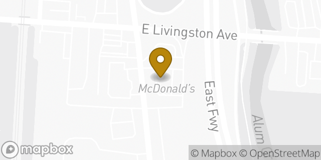 Map showing the location of McDonald's in Columbus, OH 43209