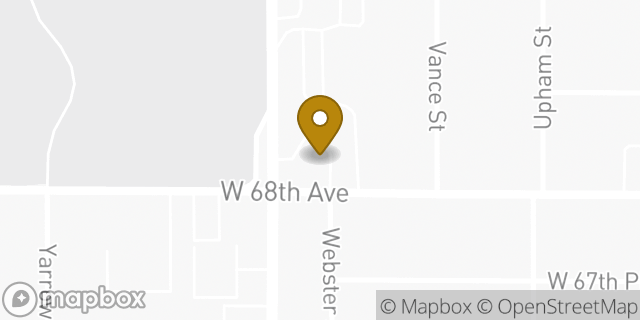 Map showing the location of Amazon Locker - Wrap in Arvada, CO 80003