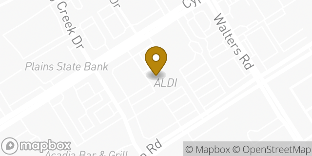 Map showing the location of Aldi in Houston, TX 77068
