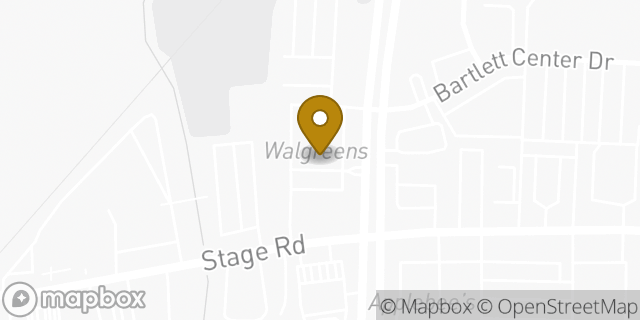 Map showing the location of ATM Walgreens in Bartlett, TN 38134