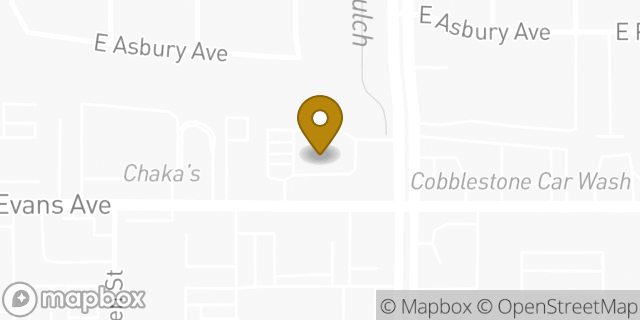 Map showing the location of Amazon Locker - Ducas in Denver, CO 80222