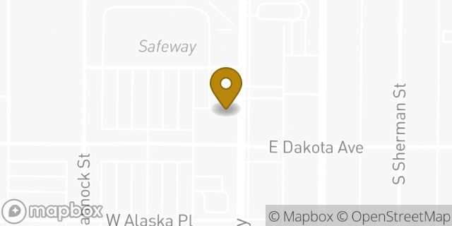 Map showing the location of Chase Bank in Denver, CO 80209