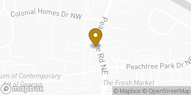 Map showing the location of Enterprise Rent-A-Car in Atlanta, GA 30309