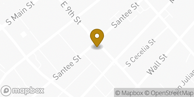 Map showing the location of Starbucks in Los Angeles, CA 90015