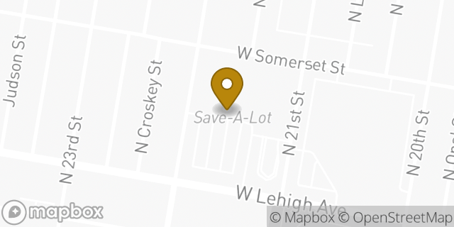 Map showing the location of Amazon Locker - Choice in Philadelphia, PA 19132