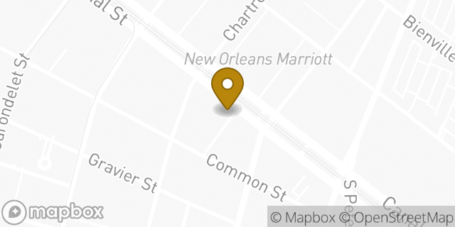 Map showing the location of Starbucks in New Orleans, LA 70130