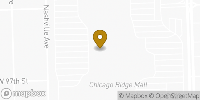 Map showing the location of Foot Locker in Chicago Ridge, IL 60415