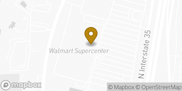 Map showing the location of Walmart Supercenter in Austin, TX 78753