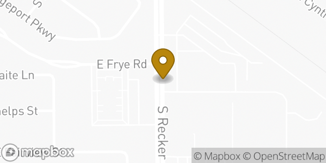 Map showing the location of AutoZone in Gilbert, AZ 85295
