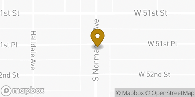 Map showing the location of Christ The Resurrected in Los Angeles, CA 90037