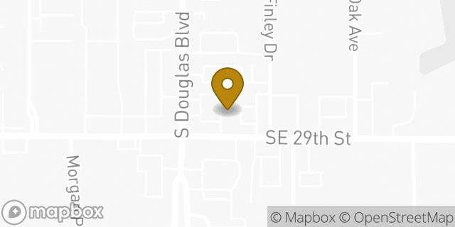 Map showing the location of Amazon Locker - Benefit in Midwest City, OK 73130