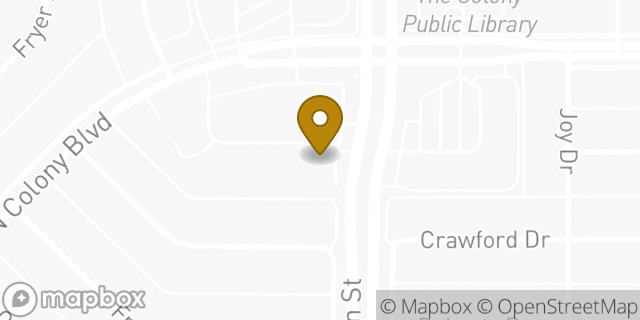 Map showing the location of AutoZone in The Colony, TX 75056