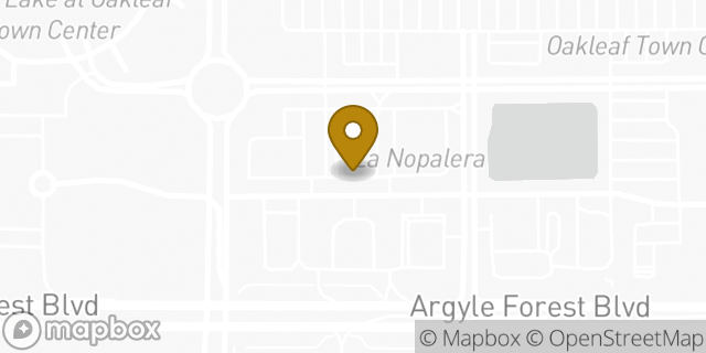 Map showing the location of Panera Bread in Jacksonville, FL 32222