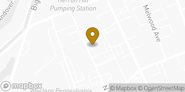 Map showing the location of The Church of Jesus Christ of Latter-day Saints in Pittsburgh, PA 15213