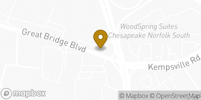 Map showing the location of 7-Eleven in Chesapeake, VA 23320