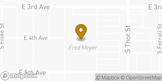 Map showing the location of Fred Meyer in Spokane, WA 99202