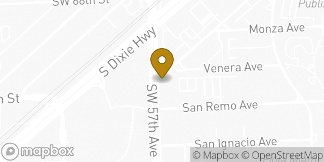 Map showing the location of Whole Foods Market in Coral Gables, FL 33143