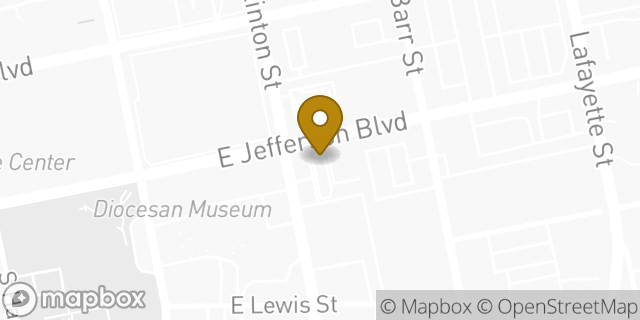 Map showing the location of Subway in Fort Wayne, IN 46802