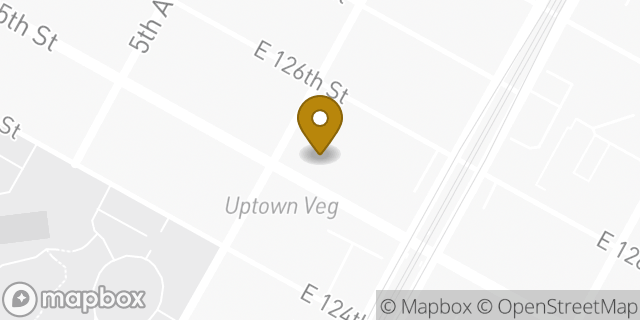 Map showing the location of Dunkin' in New York, NY 10035