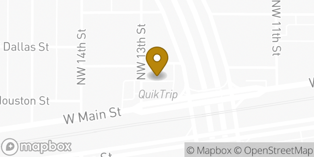 Map showing the location of QuikTrip in Grand Prairie, TX 75050