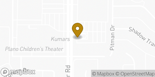 Map showing the location of Starbucks in Plano, TX 75075