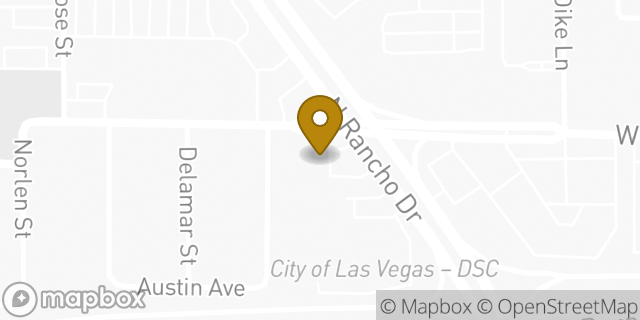 Map showing the location of 7-Eleven in Las Vegas, NV 89106