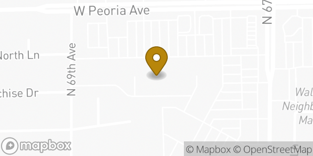Map showing the location of Aldi in Peoria, AZ 85345