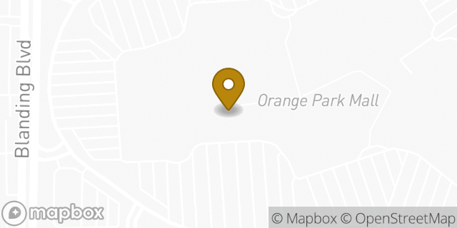 Map showing the location of Budget Car Rental in Orange Park, FL 32073