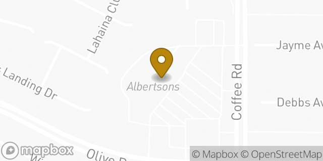 Map showing the location of Albertsons in Bakersfield, CA 93308