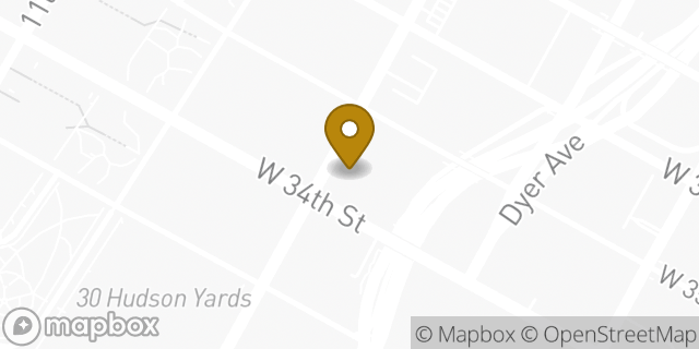 Map showing the location of Chase Bank in New York, NY 10001