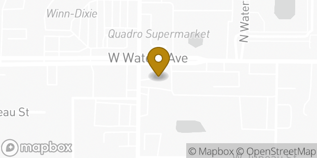 Map showing the location of Amazon Locker - Crumb in Tampa, FL 33604