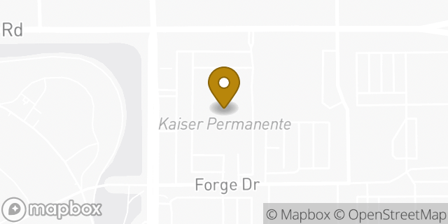 Map showing the location of Kaiser Permanente in Cupertino, CA 95014