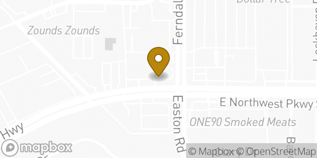 Map showing the location of Starbucks in Dallas, TX 75238