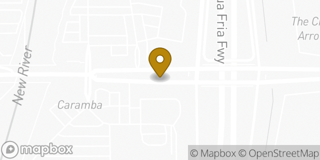 Map showing the location of Starbucks in Glendale, AZ 85308