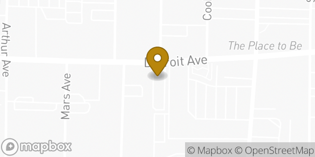 Map showing the location of Starbucks in Lakewood, OH 44107