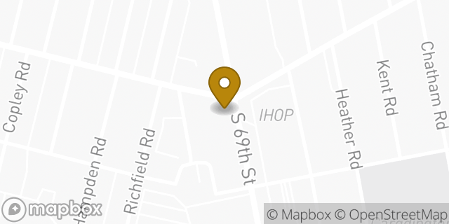 Map showing the location of Amazon Locker - Henrike in Upper Darby, PA 19082