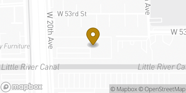 Map showing the location of FedEx ShipSite in Hialeah, FL 33012
