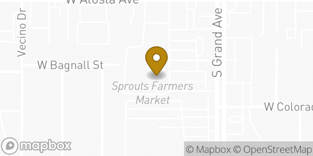 Map showing the location of Sprouts Farmers Market in Glendora, CA 91740