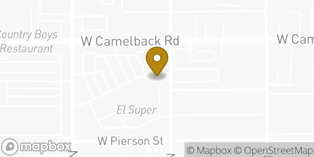 Map showing the location of Subway in Phoenix, AZ 85015