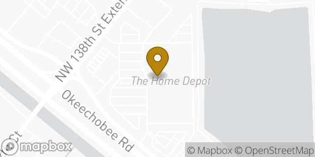 Map showing the location of The Home Depot in Hialeah Gardens, FL 33018