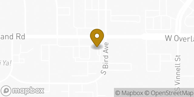 Map showing the location of Boise , ID (Overland) in Boise, ID 83709